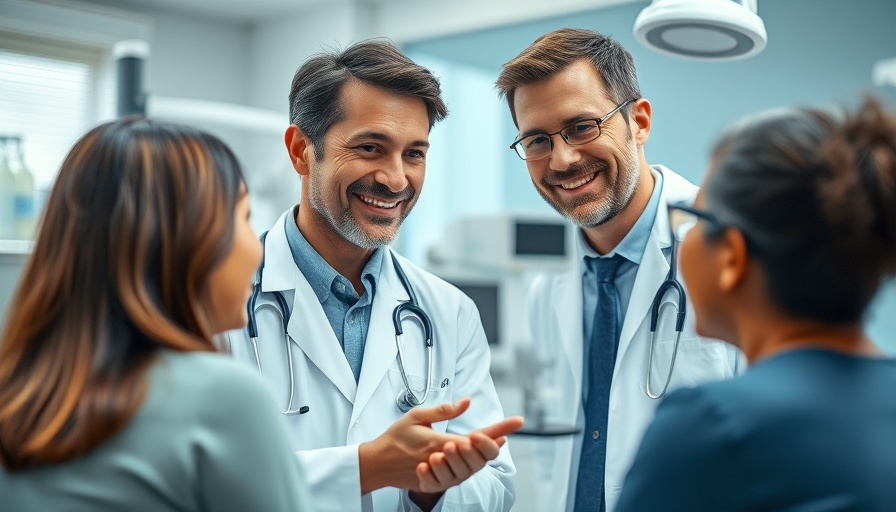Concierge medicine consultation in a modern medical office.