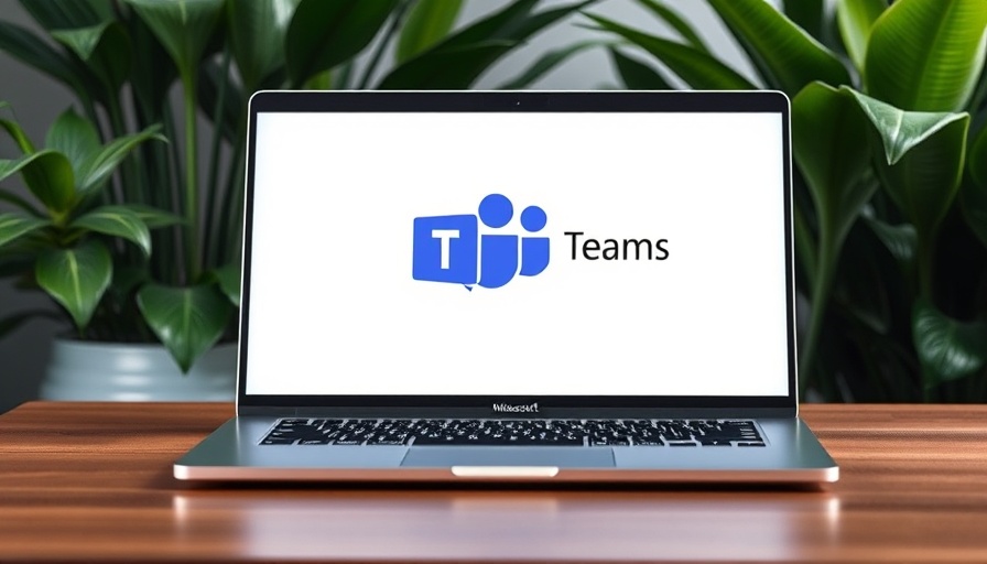 Phishing Scams: Laptop displaying Microsoft Teams logo outdoors.