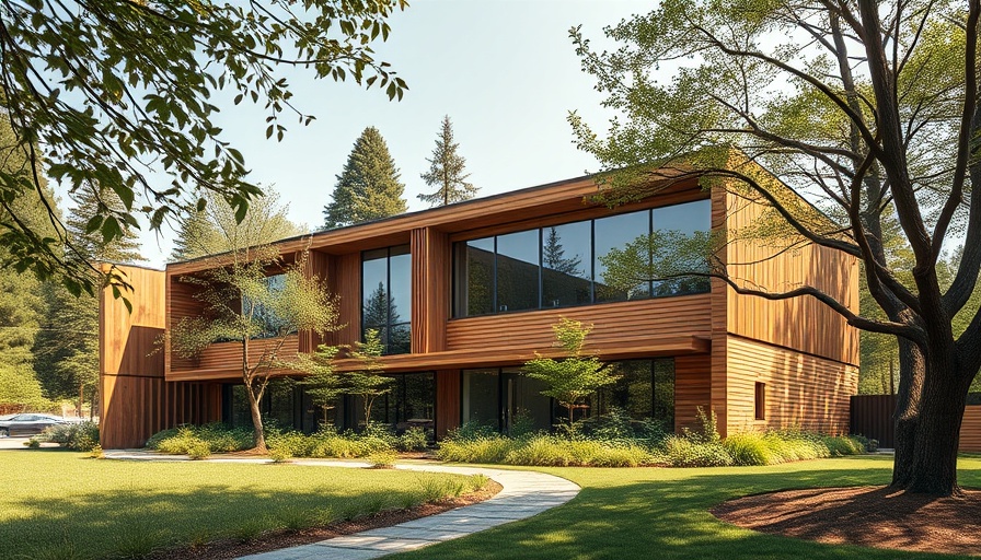 Modern remote workspace design with wooden architecture.