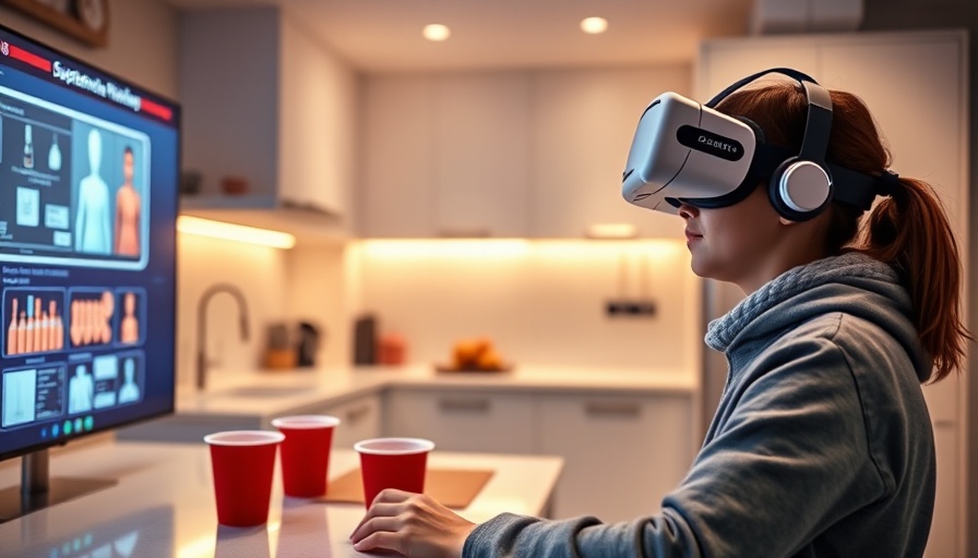 Virtual reality prevention in a modern kitchen setting.