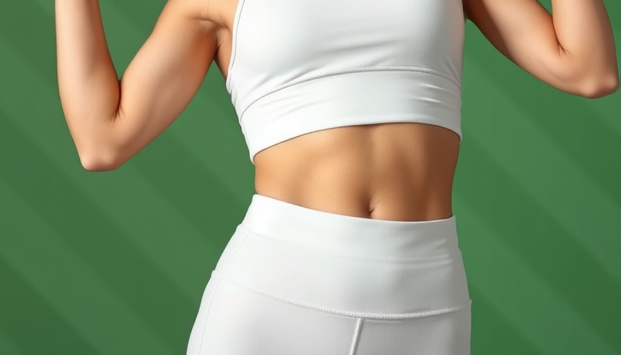 Woman's midsection in fitness attire, intermuscular fat focus.