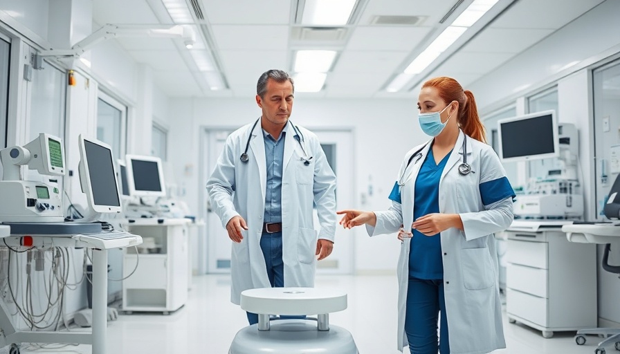 Balance rehabilitation technology in a clinical setting.