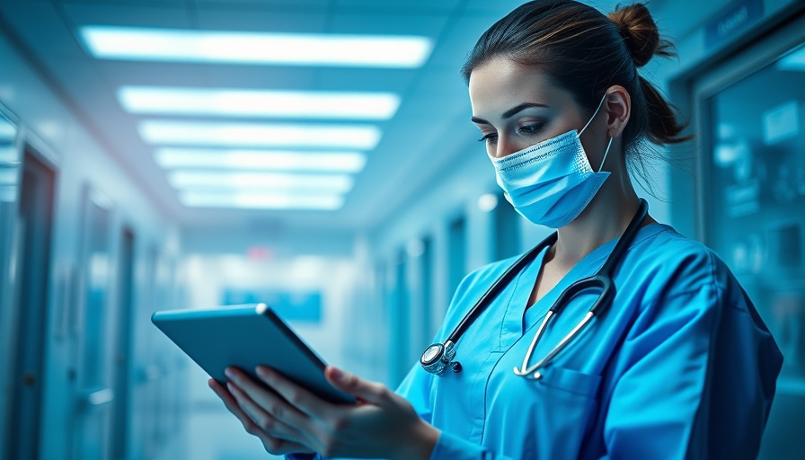 Medical professional utilizing digital tools for infection prevention.