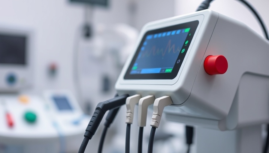 Medical equipment for nerve stimulation therapy with monitor.