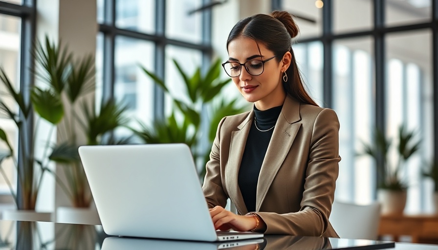 Professional office setting with woman working, highlighting exercise snacks context.