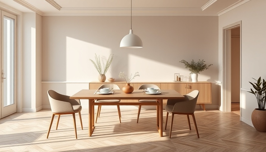 Minimalist Barcelona apartment dining area with modern decor.