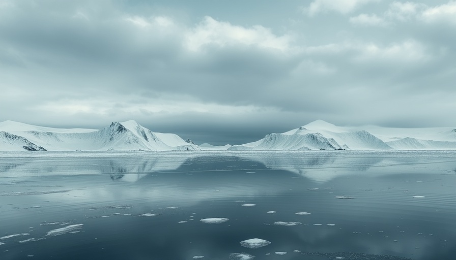 Svalbard expedition landscape with icy mountains and reflections.