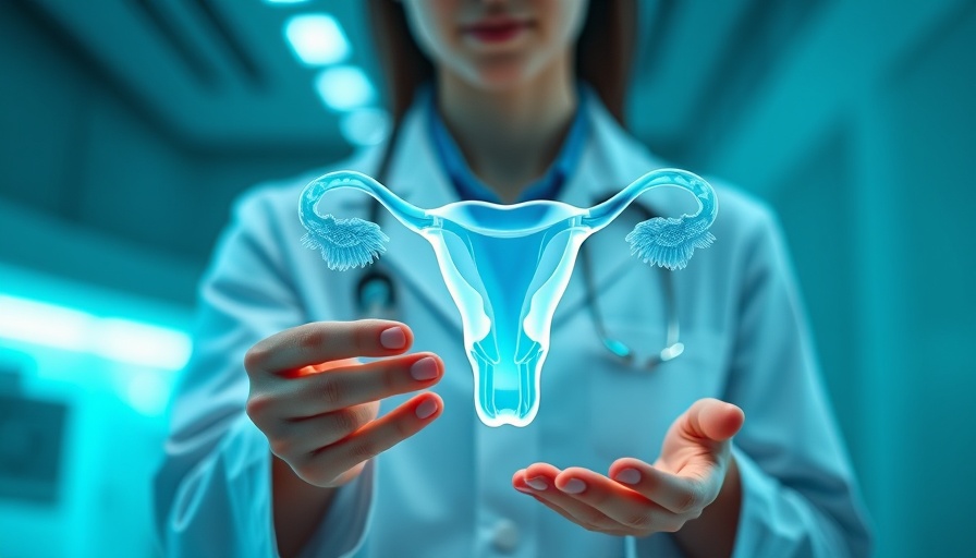 Medical representation of maternal morbidity with digital uterus.