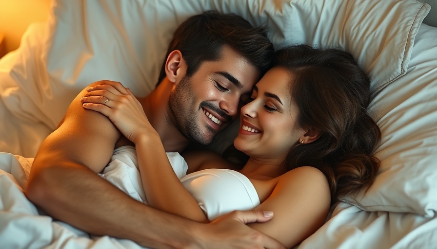 Intimate couple smiling closely together, exploring oral sex tips.
