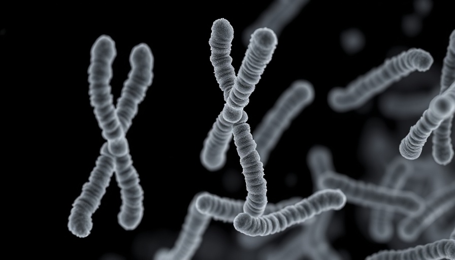 Microscopic view of telomeres related to aging.