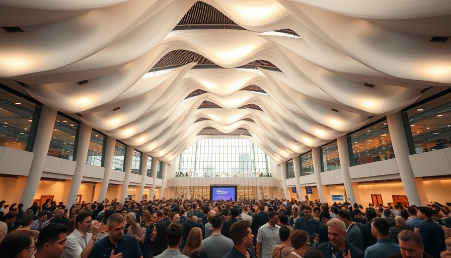 Modern atrium with crowds celebrating Year of the Snake festival.