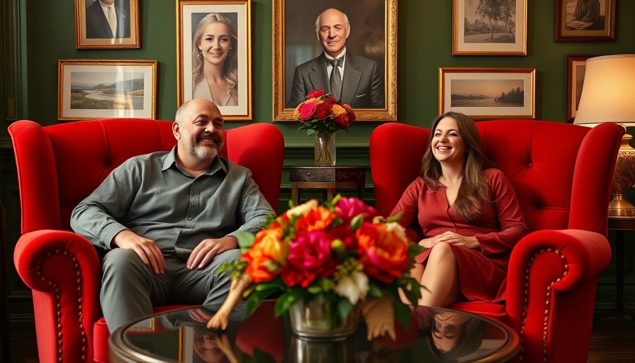 Smiling couple in a cozy living room with framed photos - Prime Video February 2025