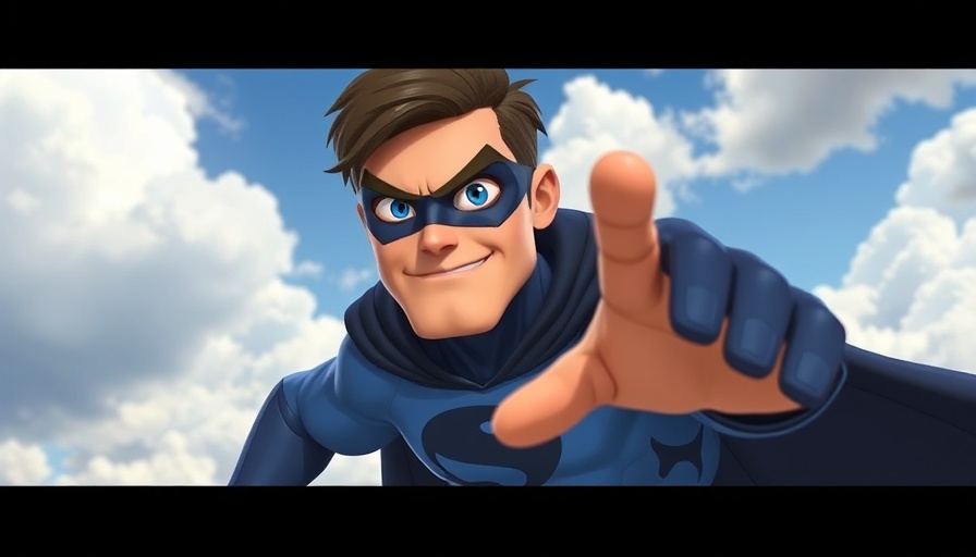 Invincible season 3 animated superhero character reaching forward.