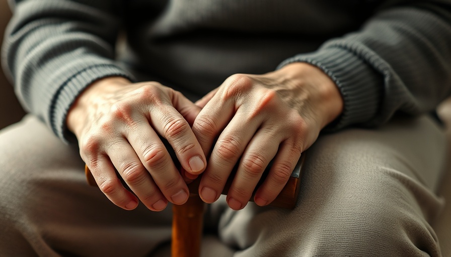 Elderly hands resting on a cane, symbolizing quality senior care.