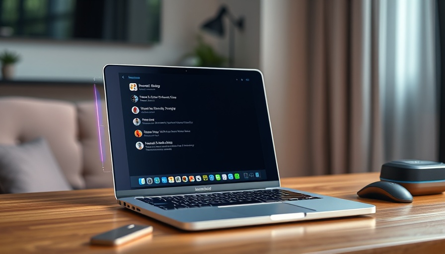 MacBook showcasing Mac Reminders app in futuristic style