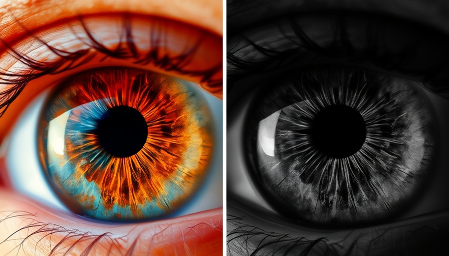 Detailed retinal scans illustrating myopic shift changes.