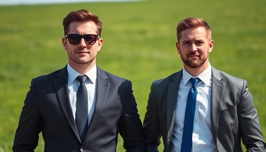 Two men standing outdoors in a field, related to Hulu's Paradise.