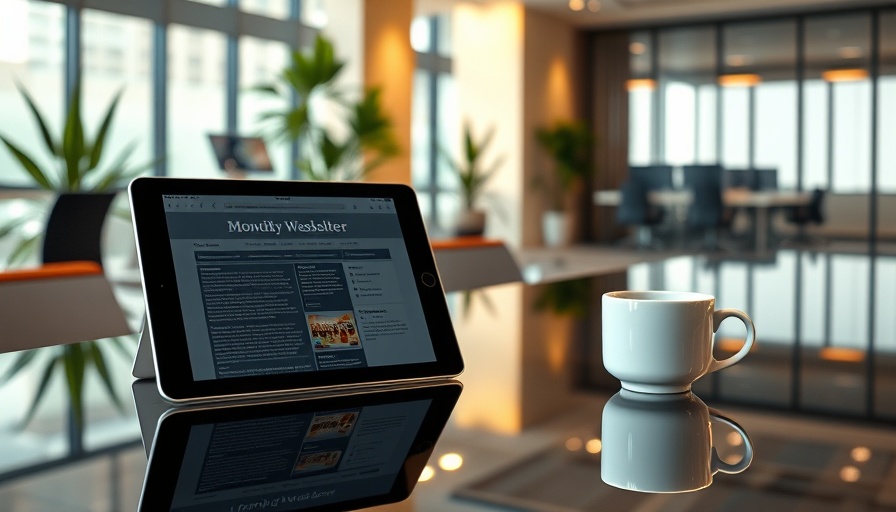 Practice newsletter display in modern office setting.
