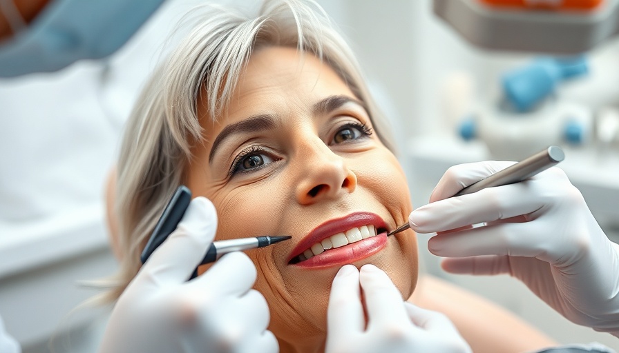 Senior woman receiving dental care, promoting oral health for seniors.