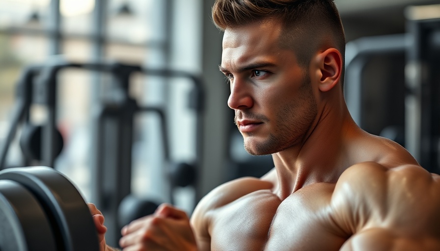 Dylan Efron workout for mental health, man lifting weights in gym.