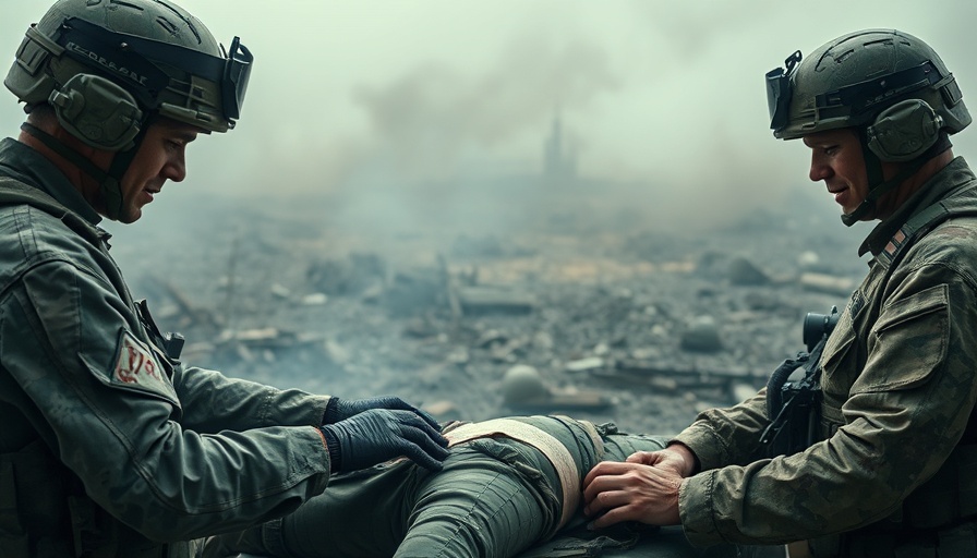 Augmented Reality in Battlefield Medicine, soldiers using AR for aid.