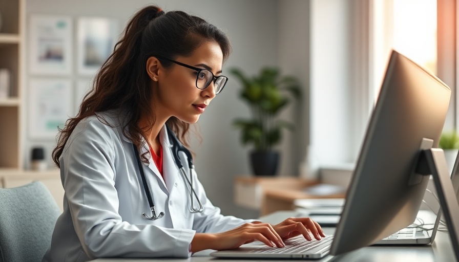 Healthcare professional using EHRs in a clinical setting.