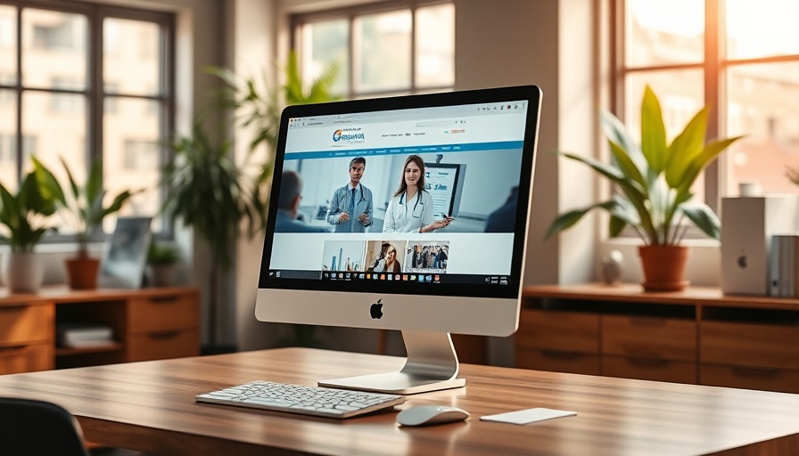 Essential website features for medical practices displayed on modern computer.