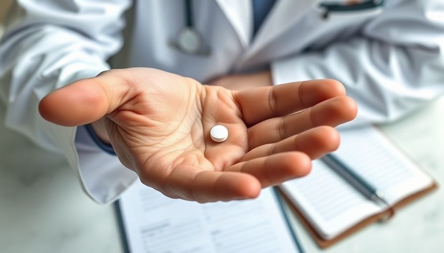 Close-up of a hand holding a pill, emphasizing healthcare concept.