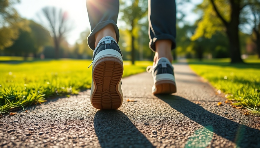 5 minutes daily exercise dementia risk reduction, walking in a park.