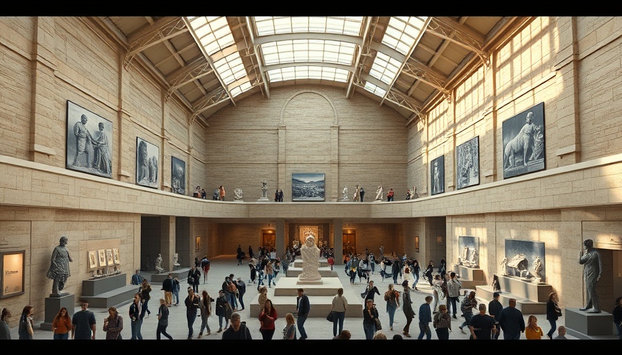 Expansive museum interior reflecting interior design jobs influence.