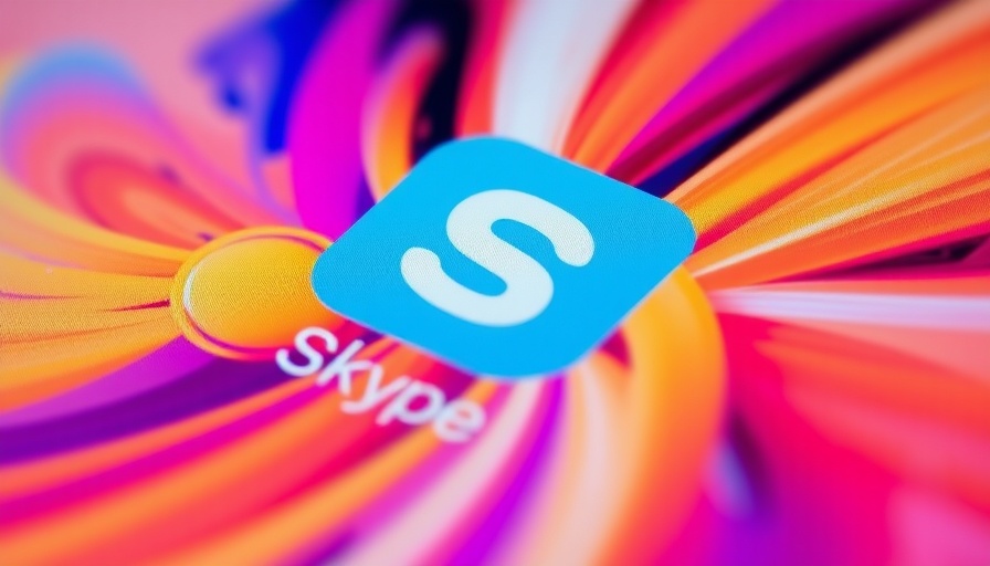 Close-up of Skype app icon on smartphone screen, vibrant detail.