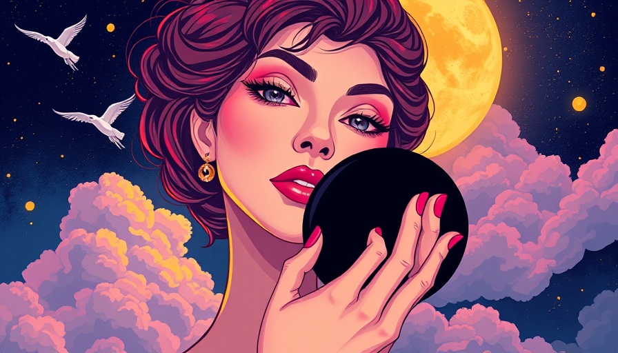 Illustration of a serene woman reclaiming power with symbolic elements.