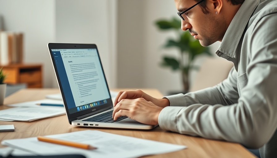 Focused individual using Microsoft Word for writer's block tricks.