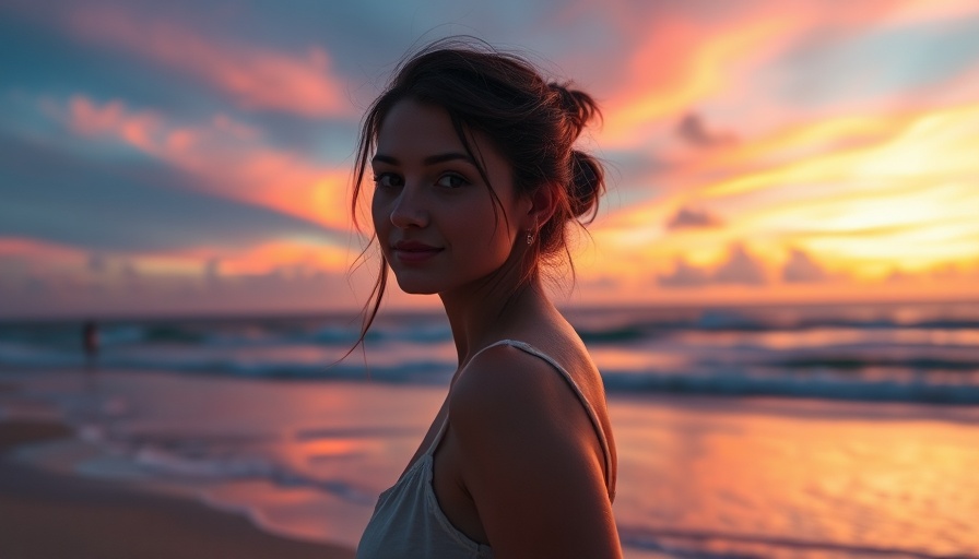 Ethereal woman at sunset beach symbolizing hope in 'Life After Abuse'.