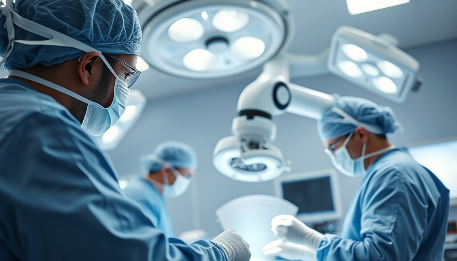 Robotic hernia repairs in a modern operating room.