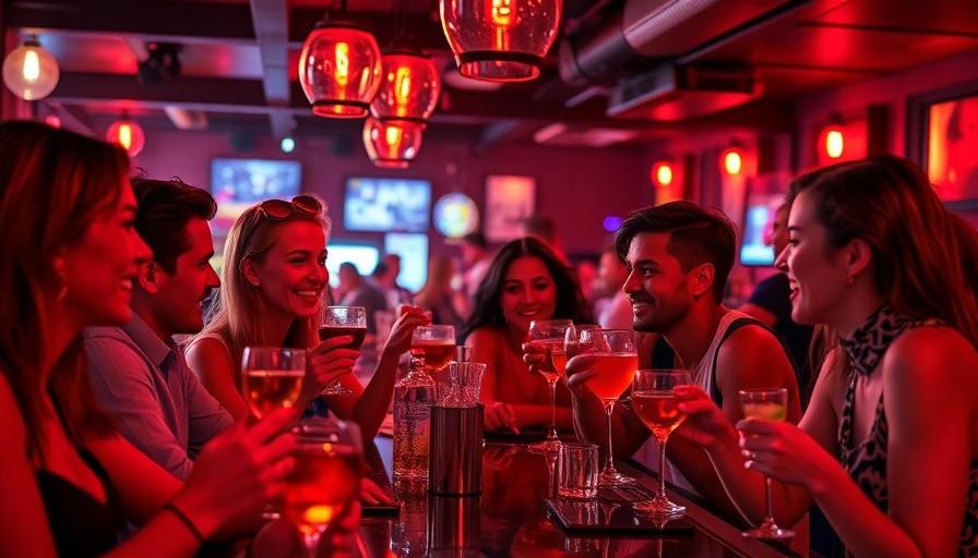 Vibrant bar scene exemplifying cocktail trends 2025 with friends.