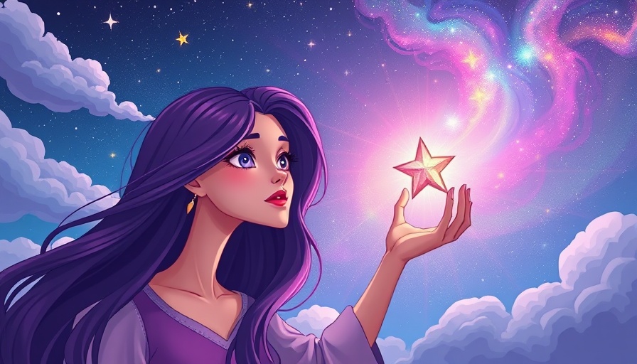 Letting go of big plans visualized by releasing a star