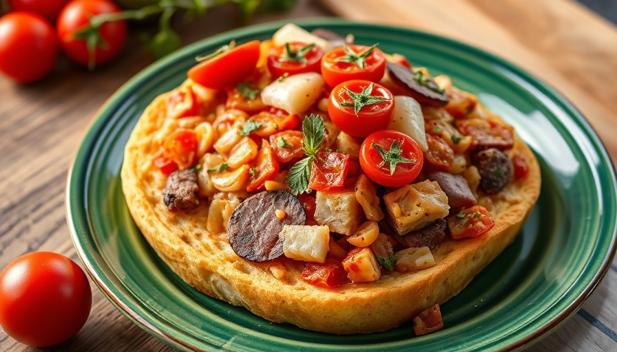 Traditional Pa Amb Tomàquet with ham and tomatoes.