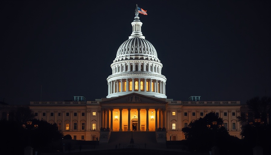 US Capitol building at night, symbolizing government impact on healthcare services.