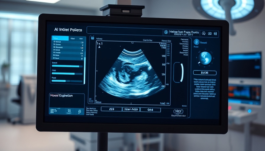 Advanced AI interface in women's healthcare analyzing ultrasounds.