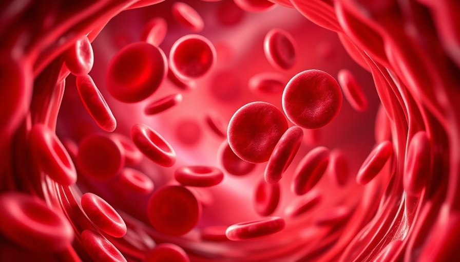 Sickle-shaped red blood cells illustration for sickle cell anemia cure New York.