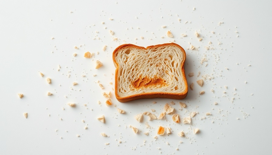 Breadcrumb concept for Breadcrumb Navigation in Web Design, with toast and crumbs.