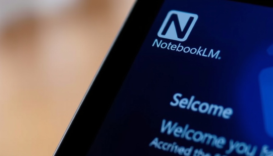 Close-up of NotebookLM screen interface with blurred background.