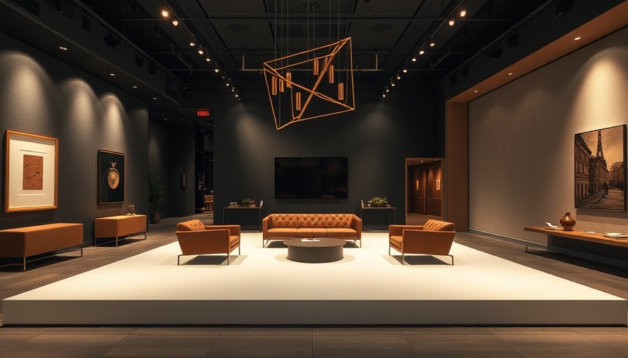 Modern interior at Astraeus Clarke New York Showroom with chic decor.