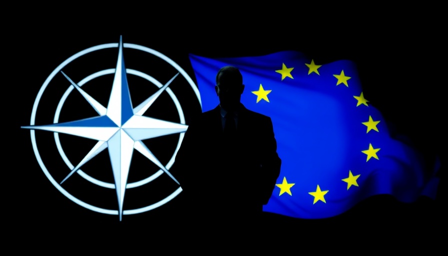 European military powers plan symbolized by NATO and EU imagery.