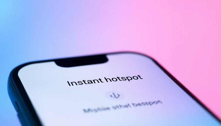 Smartphone showing Android Instant Hotspot feature with toggle.
