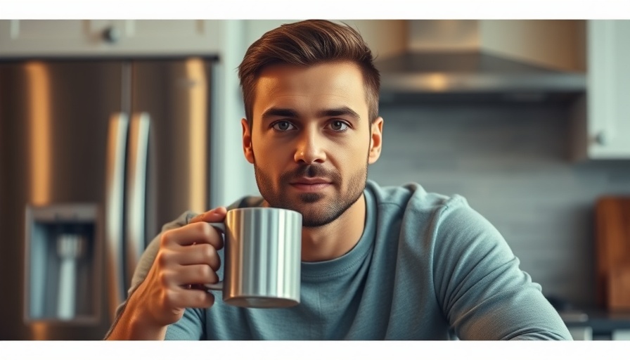 Confident man in kitchen holding coffee mug, Reacher Season 4 news.