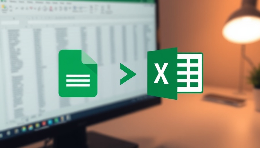 Transition from Google Sheets to Excel on laptop screen.
