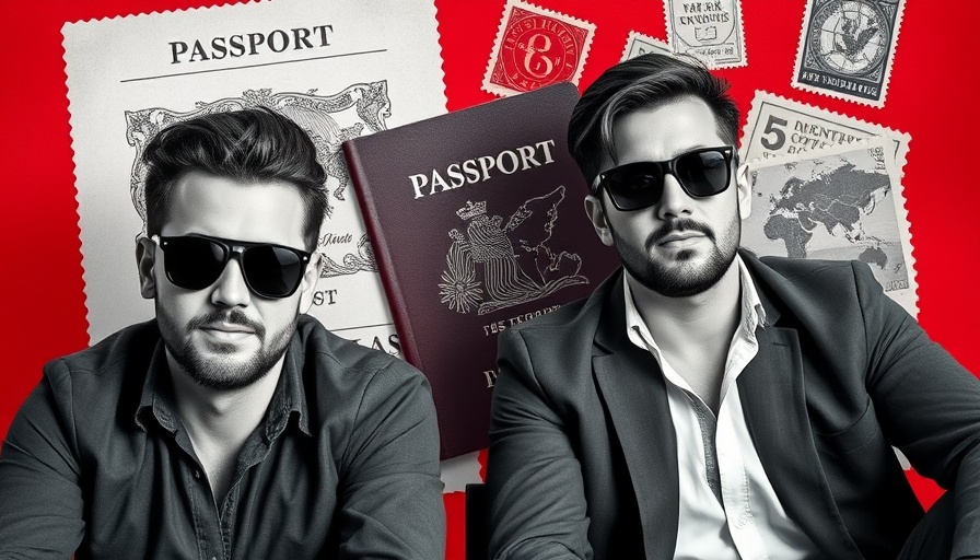 Passport Bros Dating Phenomenon collage with men and passport in background.