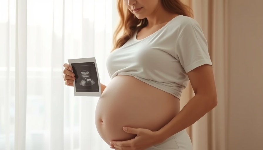 Pregnant woman holding ultrasound photo, IVF mix-up implications discussed.